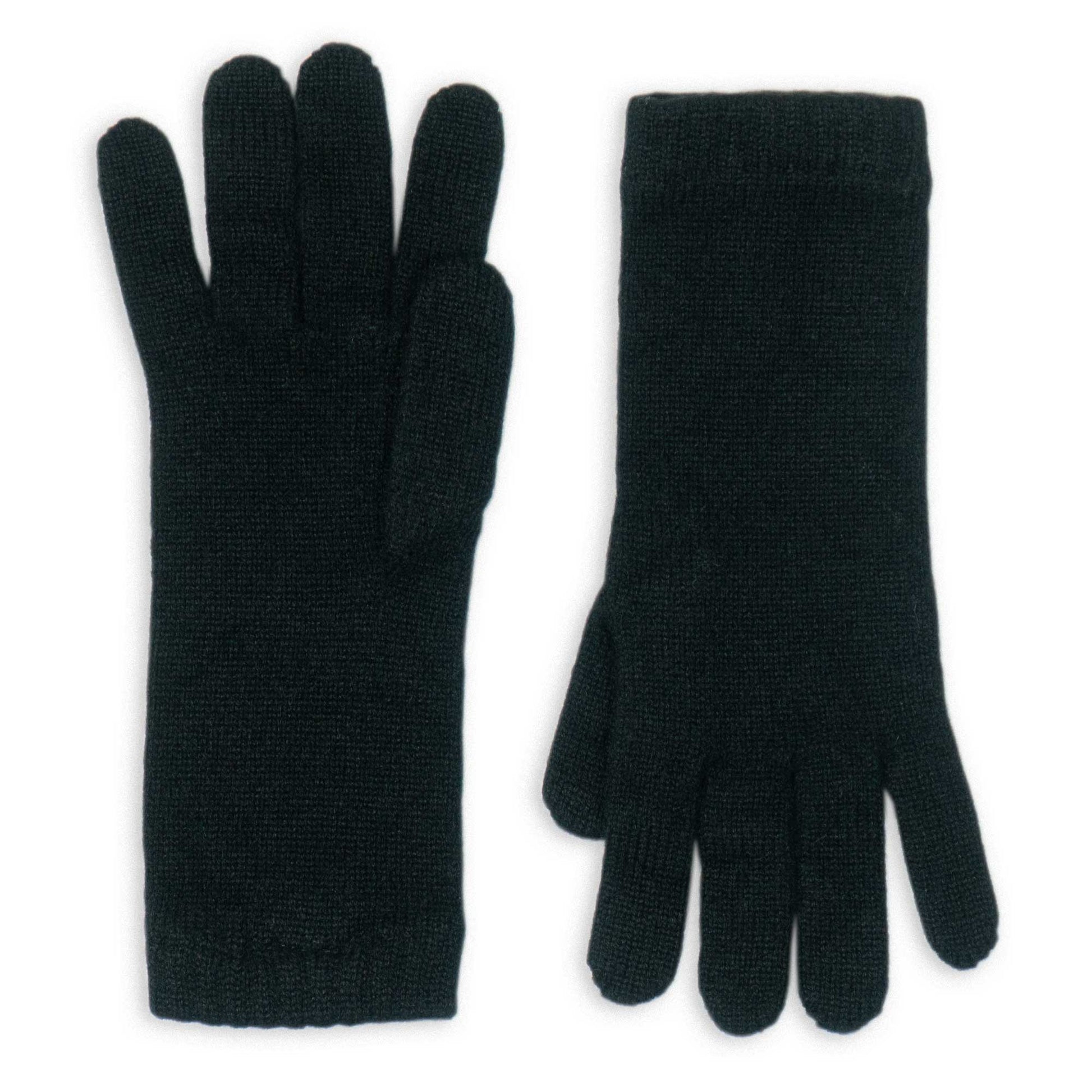 Pair of black gloves on a white background