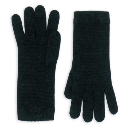 Pair of black gloves on a white background