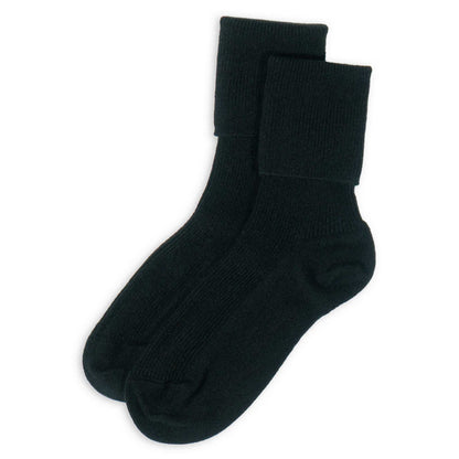 Pair of black ankle socks on a white background