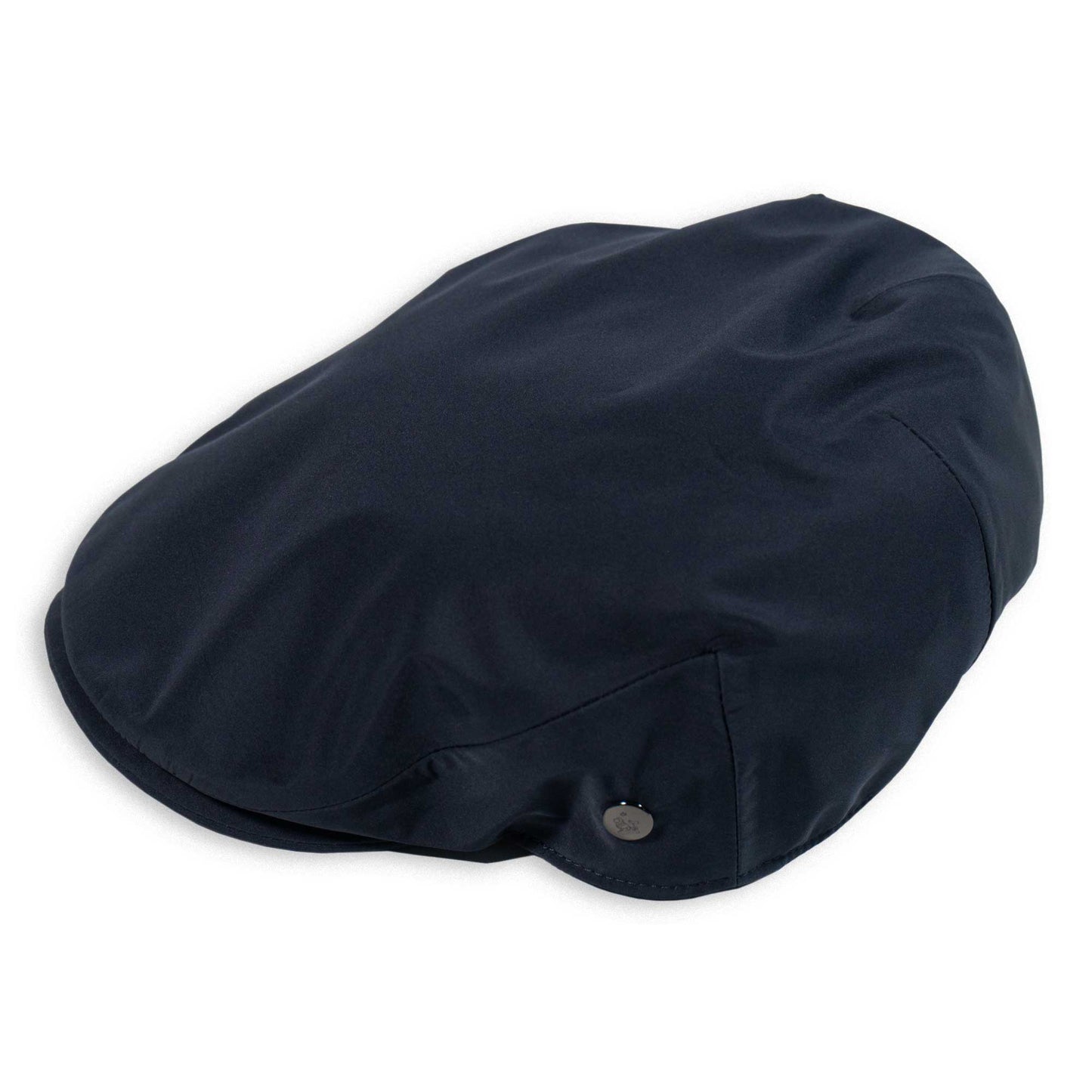 Navy blue flat cap on a white background