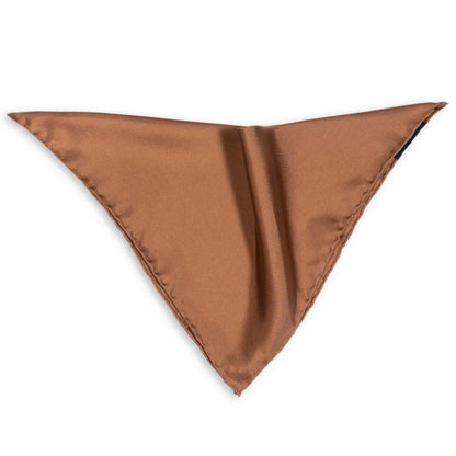 Brown pocket square on a white background